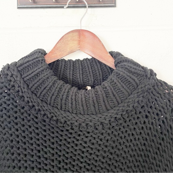Free People 'My Only Sunshine' Chunky Knit
Mock Neck Sweater in Black Medium - Picture 8 of 15